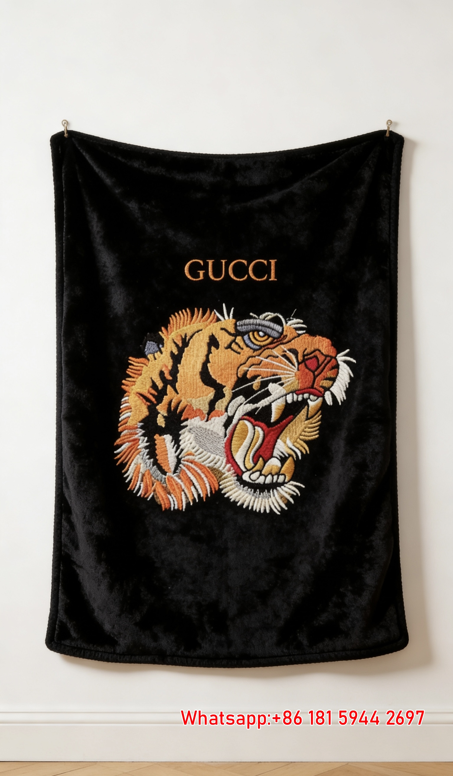 Gucci Tiger Throw blanket Roaring Tiger Tapestry IMG_2690